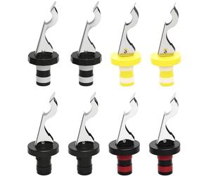 DAWRIS 8-Piece Wine Bottle Stoppers with Lever, Universal Bottle Caps, Wine Stopper for Wine Collection, Champagne Stoppers, Glass Bottle Stopper, Beer Bottle Stopper