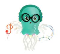 DAWRIS Dancing Jellyfish Baby Toy Interactive Electric Dancing Octopus Toy with Lights and Music, Green Crawling Jellyfish Tummy Time Toys for 3 4 5 6 7 8 Year Old Kids Boy Girl Birthday Gifts