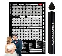 DAWRIS Date Night Scratch Off Poster - 100 Dates Card, Love Games for Couples, Bedroom Games for Boyfriend