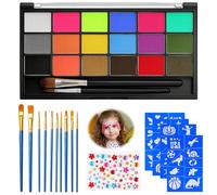 DAWRIS Face Painting Kit, 18 Colours Children's Makeup Set, Face Paint Kit, Face Painting Set, Suitable For Carnivals, Birthday Parties