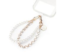DAWRIS Pearl Beaded Phone Strap Wrist Strap, Anti Theft Phone Chain Strap, 26cm, White, Classic Style