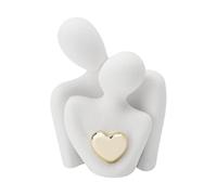 DAWRIS Romantic Couple Statue Hug and Kiss Modern Porcelain White Small Ornaments For Home Living Room Shelves Bedroom Decor Wedding Gifts Pottery Sculpture Love Figurines for Wedding