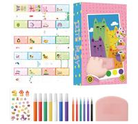 DAWRIS Scratch Art Kids Paint Kit Rainbow Scratches Painting Craft Kit for Girls Boys Rainbow Scratching Art Postcard Set for Kids Rainbow Scratch Painting Set Kids' Paper Craft Kits for Children