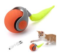 DAWRIS Speedy Tail 2.0,Katzenspielzeug,2025 Neu Magic Ball Hund,Automatic Moving Cat Ball Toy,USB Rechargeable Smart Cat Toy,Selbstbeschäftigung Mit Ersatzschwanz (Orange-1PCS)