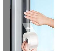 DAWRIS Window Weather Sealing Tape 5cm x 10m Clear Waterproof Window Draft Isolation Sealing Film Weather Stripping Seal Tape for Door Stopper Adhesive Tape No Residue Sealant