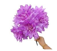 DAWSAXZKL 7 Heads Dahlia Artificial Flowers - Realistic Fake Bouquet for Home Decoration, Wedding Centerpieces, Party Decor(L)