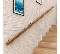 Dawselod Solid Wooden Handrail, Wall Mount Non-Slip Stair Banister, Heavy Duty Safety Stair Railing for Indoor Outdoor Steps, Ideal for Elderly, Kids & Disabled