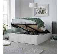 Dawson White Wooden Ottoman Bed Double White