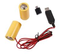 DAWTHTW 3V LR14 C Battery Eliminators with Type C Adapter Replace 2Pc 1.5V Battery for LED Light Electronic Toy Controller