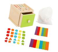 DAWTHTW Interactive Wooden Insertion Box Toy for Little Shape Classification and Color Learning Play Approach Kids Shape Recognition Toy