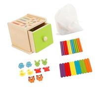 DAWTHTW Interactive Wooden Insertion Box Toy for Little Shape Classification and Color Learning Play Approach Kids Shape Recognition Toy