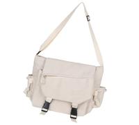 DAWTHTW Nylon Messengers Bag Teenage Student Adjustable Shoulder Handbag Buckled Zippered Large Capacity Crossbody Bag Multiple Pocket Crossbody School