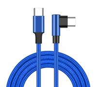 DAWTHTW PD60W Fast Charging Cable USB C to USB C 90 Degree Bend Nylon Braided Cord Supports Quick Charging for Phone 15 Cord Flexible Data Cable