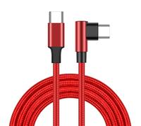 DAWTHTW PD60W Fast Charging Cable USB C to USB C 90 Degree Bend Nylon Braided Cord Supports Quick Charging for Phone 15 Cord Flexible Data Cable