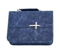 DAWTHTW PU Book Organizer Bag with Handle, Covered Scripture Case for Worship Service, Home Storage, and Travel Carry Use Worship Supplies Reading Case Journal Carry