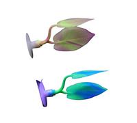 Dawutocap 2PCS Realistic Silicones Fish Tanks Decoratio Double Layer Bettas Resting Leaf Safe Light Weight Aquariums Accessories