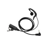 Dawutocap .5mm Earpiece With Button & Microphones General 3.5mm Ear Hook Headphones Earpiece Comfortable For 1s/2s/3 Push To Talk Earphone