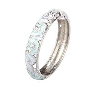 Dawutocap Adjustable Open End Bangle Ethnic Enameled Jewelry for Women Hawaiian Indian African Charm Handmade Trendy Ethnic Women's Hand Jewelry