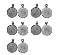 Dawutocap Antique Round Pendant Tray with Zinc Alloy Construction for Necklace Charm Craft Projects Stylish Zinc Alloy Jewelry Base