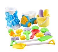 Dawutocap Bright Color Sandcastle Building Sand Tool Set For Outdoor Play With Essential Tool And Sand Bucket For Beach Play Beach Toy Children