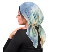 Dawutocap Colorful Tie Dyes Bandana Elastic Hair Wrap Cover Hat Secure For Long Short Hair Polyester Cultural Headwear