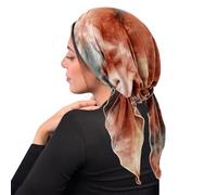 Dawutocap Colorful Tie Dyes Bandana Elastic Hair Wrap Cover Hat Secure For Long Short Hair Polyester Cultural Headwear