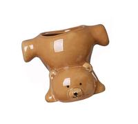 Dawutocap Funny Inverted Bear Pattern Flower Pots Premium Ceramic Materials Multipurpose Plant Container Gardening Decoration Artistic Ceramic Succulents Pot