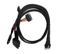 Dawutocap High Performance SFF8654(8i) to 2SFF-8639 Cable SFF8654 to SFF8639 with Power to Improve Data Security