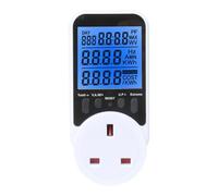Dawutocap Multifunctional Power Meter Socket LCD Display Real Time Electricity Usage Analysis 3680W Protective Current Detector