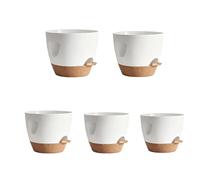 Dawutocap Pack of 5 Identity Watering Plant Bowls with Removable Dishes Automatic Irrigation Structure for Inside Gardening Identity Watering Plant Bowls with Tray