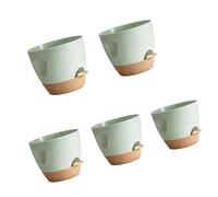 Dawutocap Pack of 5 Identity Watering Plant Bowls with Removable Dishes Automatic Irrigation Structure for Inside Gardening Identity Watering Plant Bowls with Tray