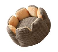 Dawutocap Pet Bed with Detachable Cushion Soft Handle Beautiful Flower Round Bed Dog Sofa Detachable Cushion