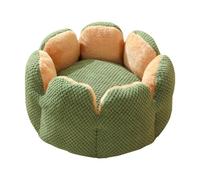 Dawutocap Pet Bed with Detachable Cushion Soft Handle Beautiful Flower Round Bed Dog Sofa Detachable Cushion