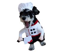 Dawutocap Playfulness Pet Chefs Costume Knifed Accessory Comfortable For Puppies Parties Dog Clothing Photography Dog With Removable Knifed