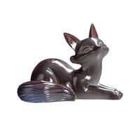 Dawutocap Reactive Color Changing Foxes Sculpture Sturdy Resin Teas Pet Ceremony Accessory for Office Decoration Present Creative Ceremony Decors Gift