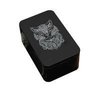 Dawutocap Rectangular Metal Card Box Playings Tarot Container Jewellery Storage Case Packing Game Empty Poker Card Storage Box Storage Box