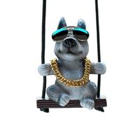 Dawutocap Safe Driving Dog Car Accessories Small Design Resin Dashboards Decoration Swinging Hanging Adornment Texture User Friendly Decors