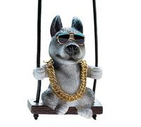 Dawutocap Safe Driving Dog Car Accessories Small Design Resin Dashboards Decoration Swinging Hanging Adornment Texture User Friendly Decors