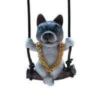 Dawutocap Safe Driving Dog Car Accessories Small Design Resin Dashboards Decoration Swinging Hanging Adornment Texture User Friendly Decors