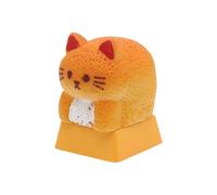 Dawutocap Unique Kitten and Bread Keyboard for Mechanical Keyboards Durability Resin Construction Easy Installation