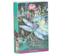 Dawwoti Oracle Cards Tarot, 52-card Mystic Fate Forecasting Divination Fortunetelling Card Deck Small English Sacred Animal Spirit Deck Dimension Cards for Family Entertainment