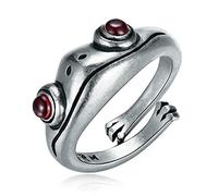 Dawwoti Vintage Frog Animal Ring, Creative Ring, Open Ring, Ring Jewelry, S925 Silver (silver color)