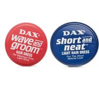 DAX Wax Blue Short & Neat Light Hair Dress + Dax Wax Red Wave and Groom 99g Tin