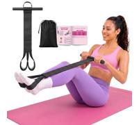Daximo Multifunction Pedal Resistance Band with Handle, Break-Resistant High-Resilience Fabric Foot Pedal Resistance Band, Waist & Abs Full-Body Workout Band for Moms, Beginners & Home Fitness