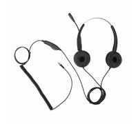 DAXJEROL H500D RJ9 Call Center Headset, Professional Telephone Headset with Noise Cancelling Mic, Adjustable Volume Mute Function, Crystal Head RJ9 for Corded Phones, Ergonomic Design for L