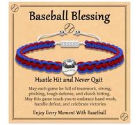 Daxtril Baseball Bracelet, Adjustable Handmade Braided, Baseball Gifts for Teens Teams Brother Adults Sports Lover Players Team Accessories Stuff, Adjustable, Stone, no gemstone