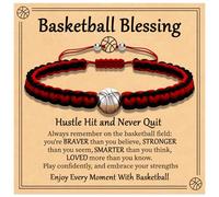 Daxtril Basketball Bracelet, Adjustable Handmade Braided, Basketball Gifts for Teens Teams Brother Adults Sports Lover Players Team Accessories Stuff, Adjustable, Stone, no gemstone