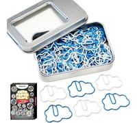 Daxtril Cute Paper Clips, 50 PCS Cloud Shape Paper Clips Animal Bookmarks Assorted Colors, Fun Office Gifts for Women Coworkers Teachers Students Girls Boys Cloud Lovers