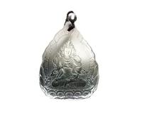 DAXWEV Crystal Orgone Godness Glazed Amulet,White Tara Manjushri Buddha Guanyin Crystal Pendant Buddha Amulet Gemstones Necklace(Chain 65cm)