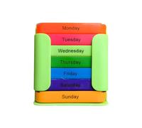 Day 4 Times Daily Medicine Keeper with 28 Divisions Slip Resistant Bottom and Easy Handling for Elderly Detachable Tray Bolus Planner